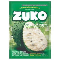 SOBRE DE ZUKO SABOR GUANABANA CON 15 GR.