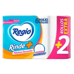 PAPEL HIGIENICO REGIO DE 6 DE 375 HOJAS