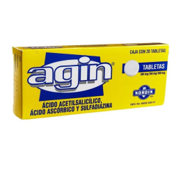 AGIN TABLETAS CAJA C/20 300 MG.