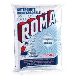 DETERGENTE EN POLVO ROMA DE 250 GR.