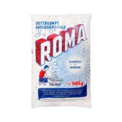 DETERGENTE EN POLVO ROMA ECONOMICO Y RENDIDOR 500 GR.