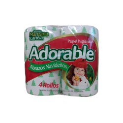 PAPEL HIGIENICO ADORABLE DE 4 ROLLOS CON AROMA