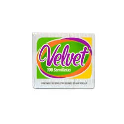 SERVILLETA VELVET DE 100 PZAS.