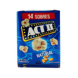 CAJA DE PALOMITAS ACT II NATURALES C/14 SOBRES